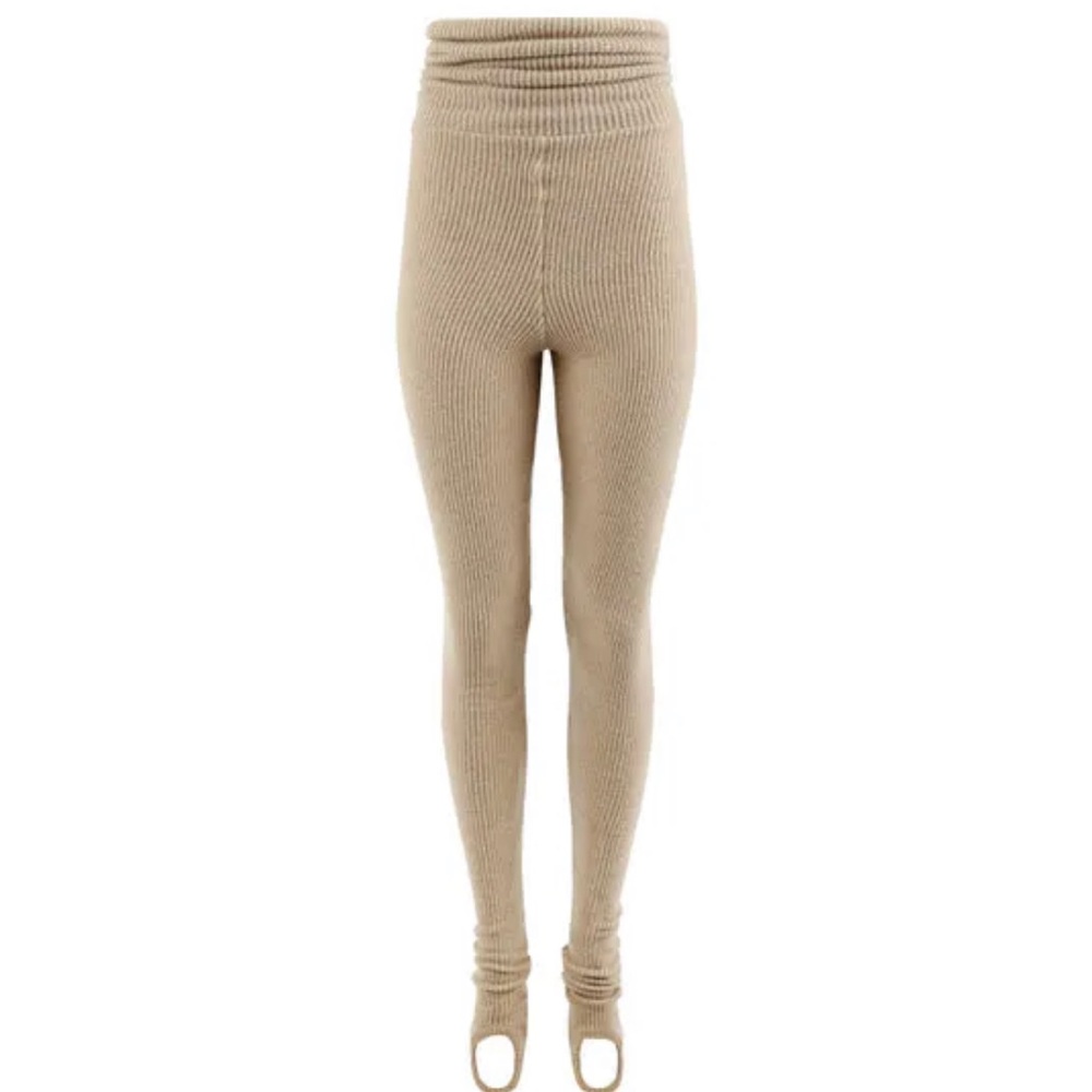 Fuzzy Rib stirrup leggings in MOCHA